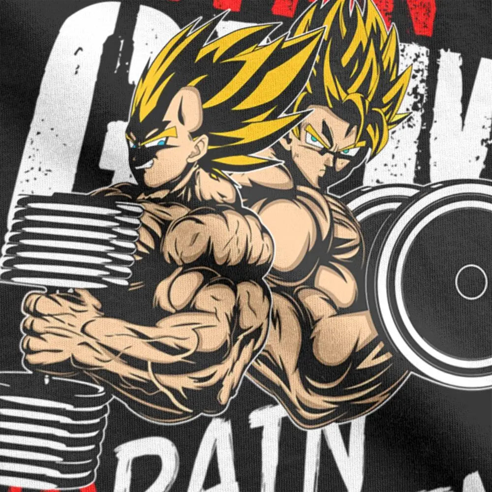 Goku & Vegeta 'No Pain No Gain' Bicep Workout T-shirt